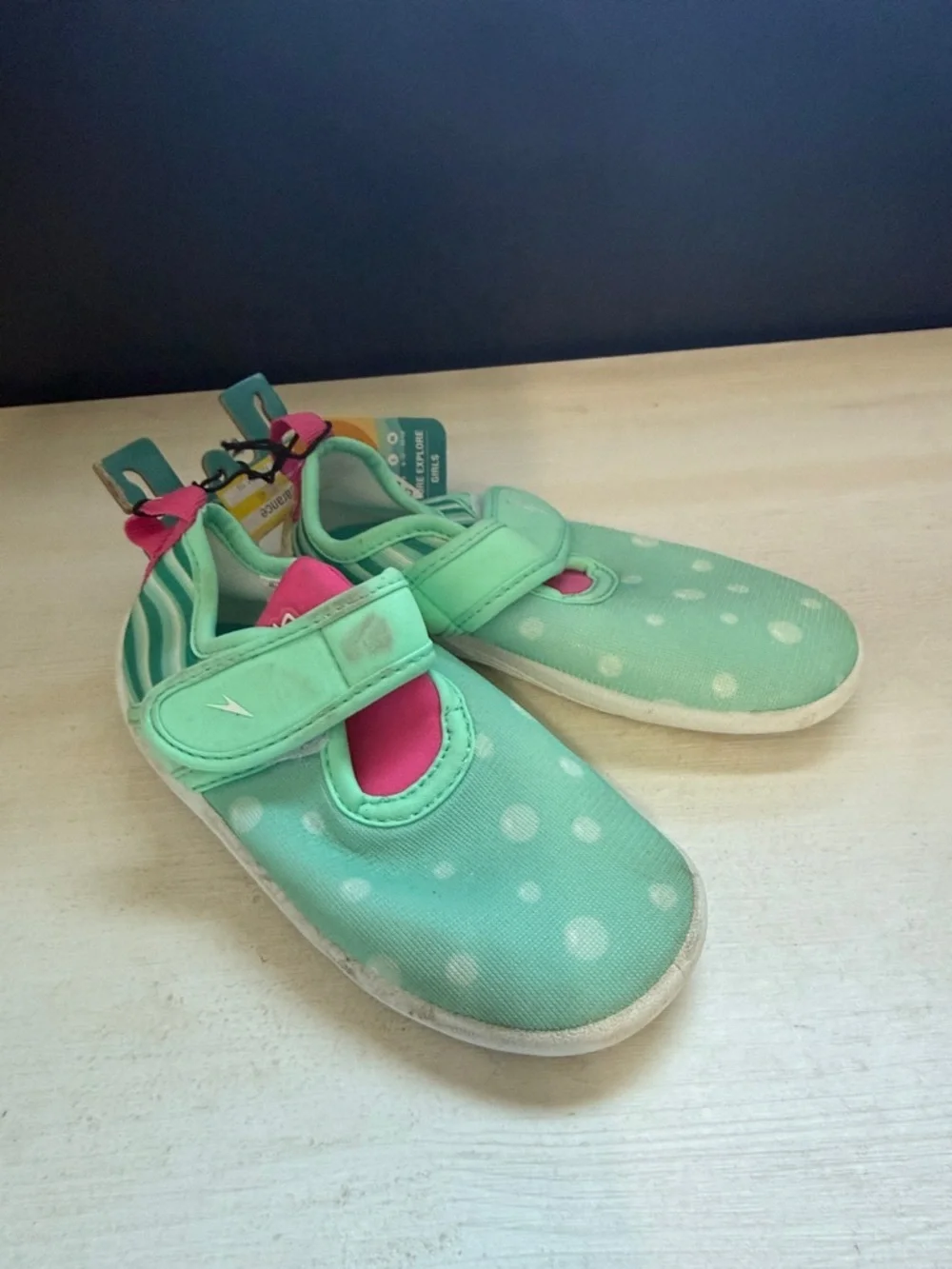 Speedo Kids Water Shoes in Aqua and Pink